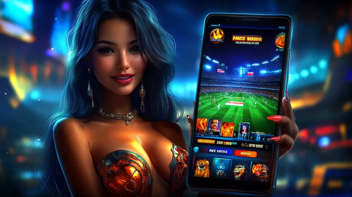 Get in the Game with BASA3 Sports Betting. A woman with cat ears and a 'SPORTS' top sits on a field, ready for action, inviting you to bet on all your favorite sports with the fun and exciting BASA3 mobile app.